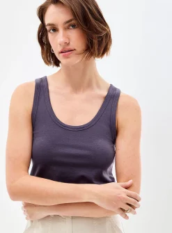 Scoop-neck soft jersey cami