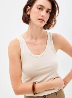 Scoop-neck soft jersey cami