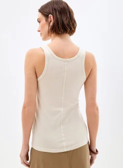 Scoop-neck soft jersey cami