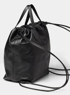 Scrunchie leather boho bag
