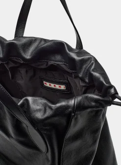 Scrunchie leather boho bag