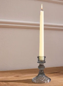 Sculptural glass candle holder