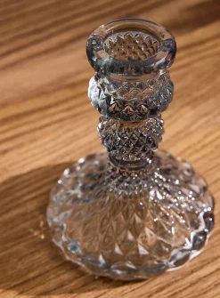 Sculptural glass candle holder