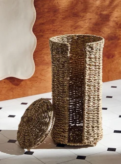 Seagrass toilet paper storage