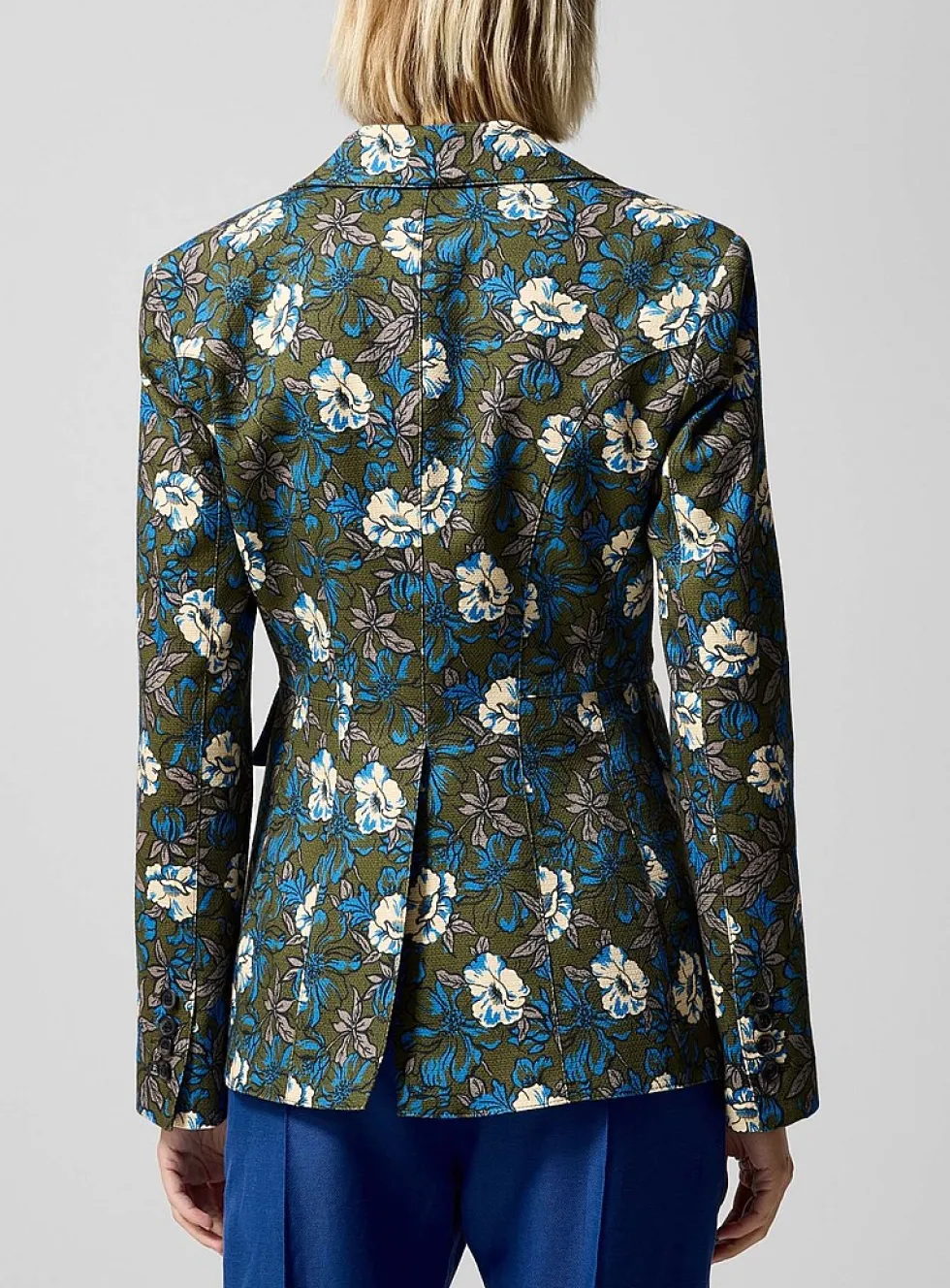 Seam details floral blazer