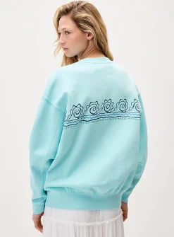 Seashell drop-shoulder sweatshirt