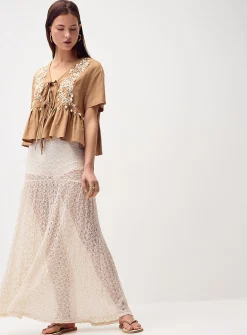 Seashells ruffled blouse