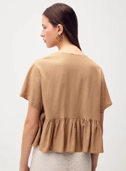 Seashells ruffled blouse