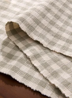 Seasonal gingham table runner