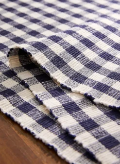 Seasonal gingham table runner