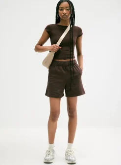 Second-skin open-back T-shirt