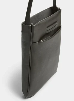 Secondskin supple leather cross-body bag