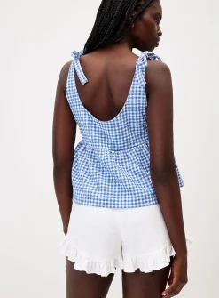 Seersucker babydoll cami