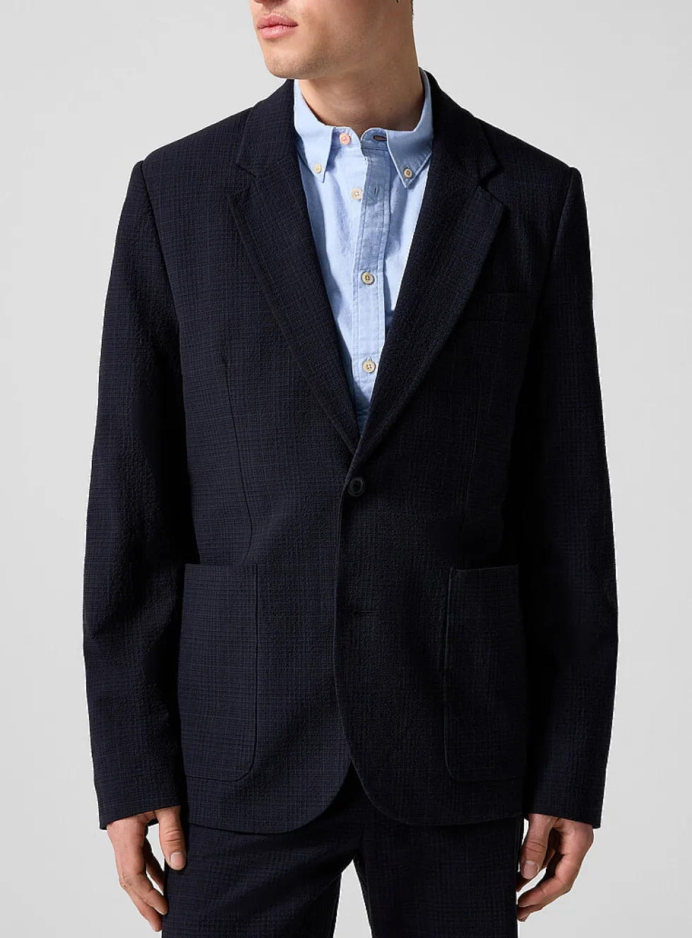 Seersucker check jacket