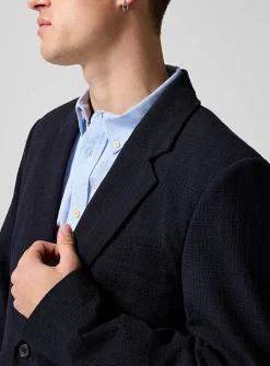 Seersucker check jacket