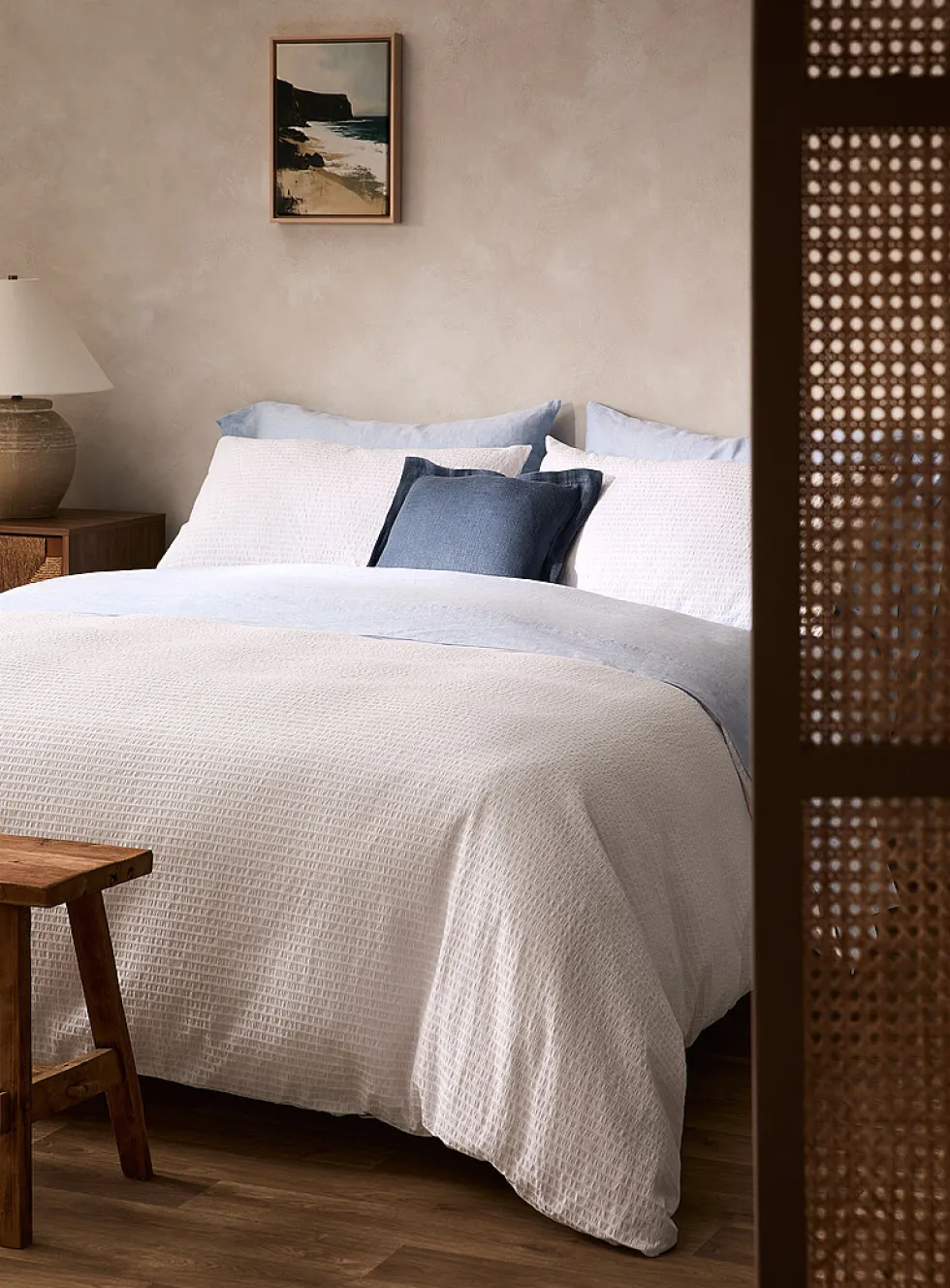 Seersucker duvet cover set