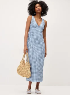Seersucker maxi dress