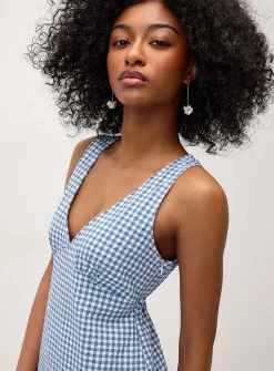 Seersucker maxi dress