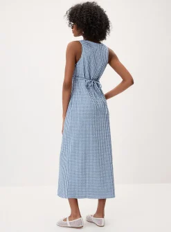 Seersucker maxi dress