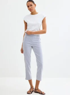 Seersucker striped legging