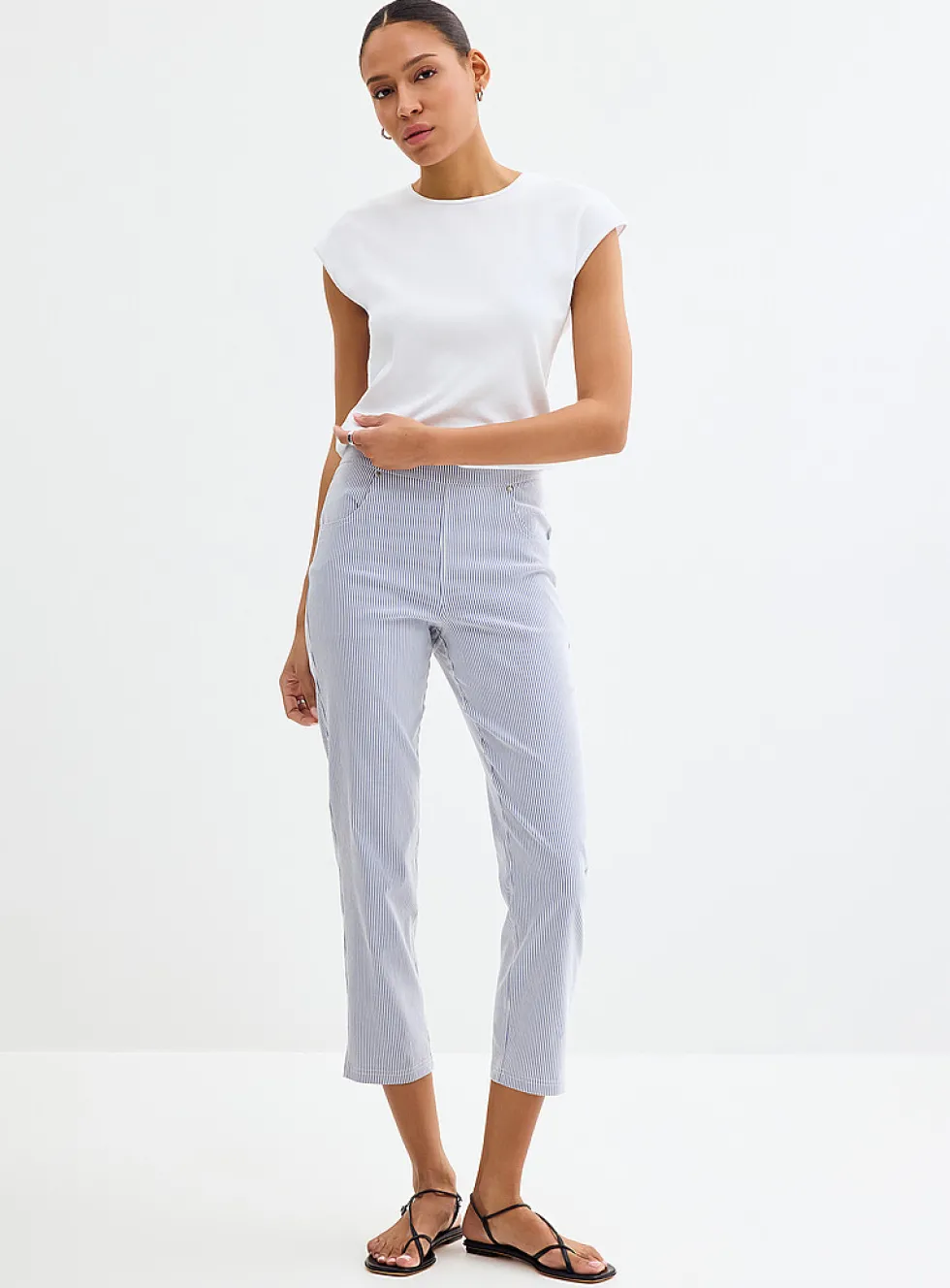 Seersucker striped legging