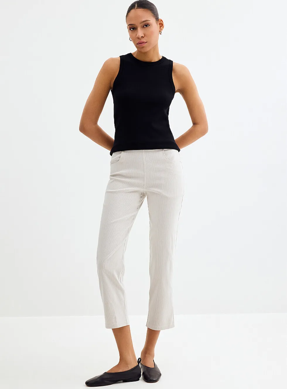 Seersucker striped legging