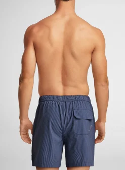 Seersucker striped stretch swim trunk