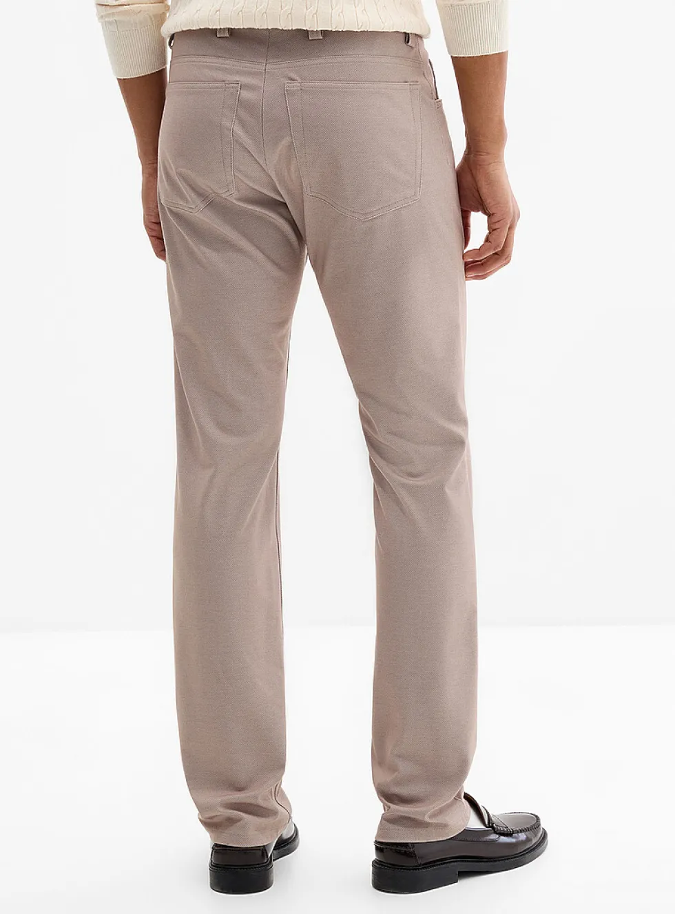 Semi-plain 5-pocket pant