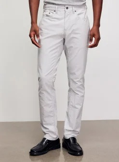Semi-plain 5-pocket pant