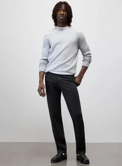 Semi-plain 5-pocket pant