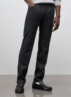 Semi-plain 5-pocket pant