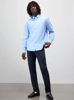 Semi-plain 5-pocket pant