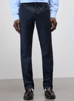 Semi-plain 5-pocket pant