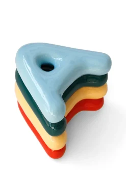 Semiporcelain letter A wall ornament
