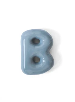Semiporcelain letter B wall ornament