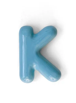 Semiporcelain letter K wall ornament