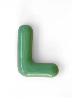 Semiporcelain letter L wall ornament