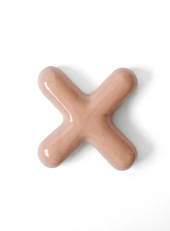 Semiporcelain letter X wall ornament