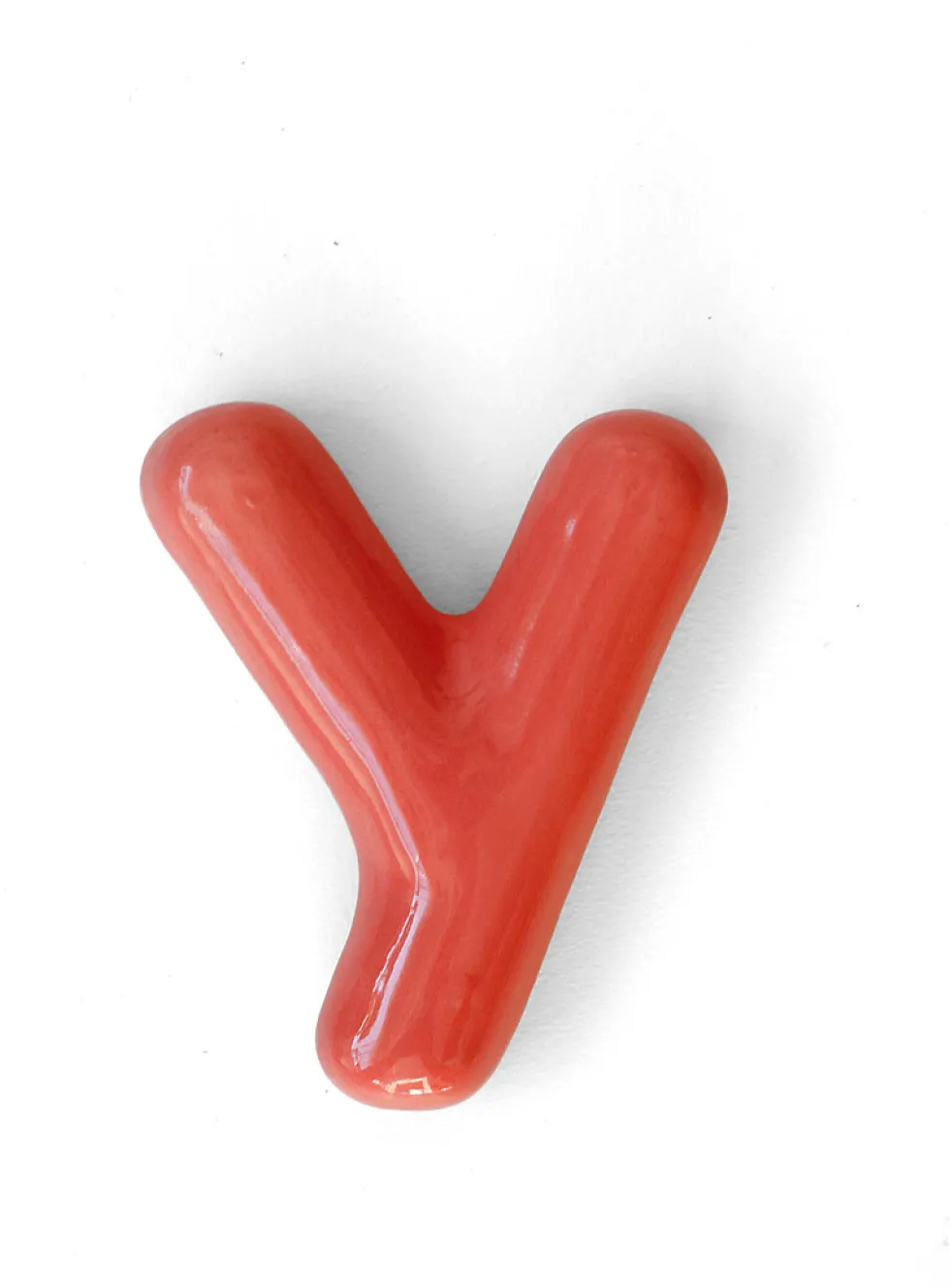 Semiporcelain letter Y wall ornament