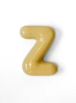 Semiporcelain letter Z wall ornament