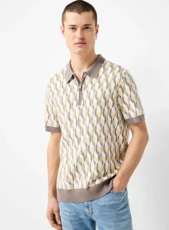 Seomo geo jacquard polo