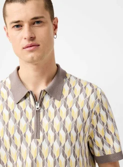 Seomo geo jacquard polo