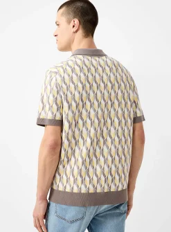 Seomo geo jacquard polo