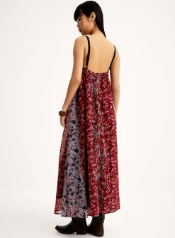 Sequined floral maxi dress