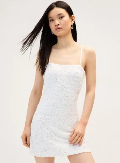 Sequined open-back minidress
