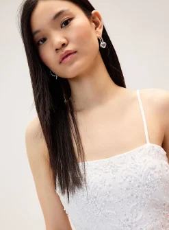 Sequined open-back minidress