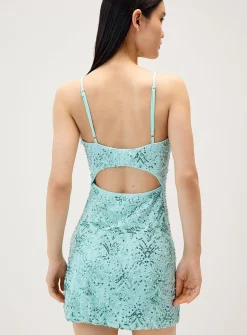 Sequined open-back minidress