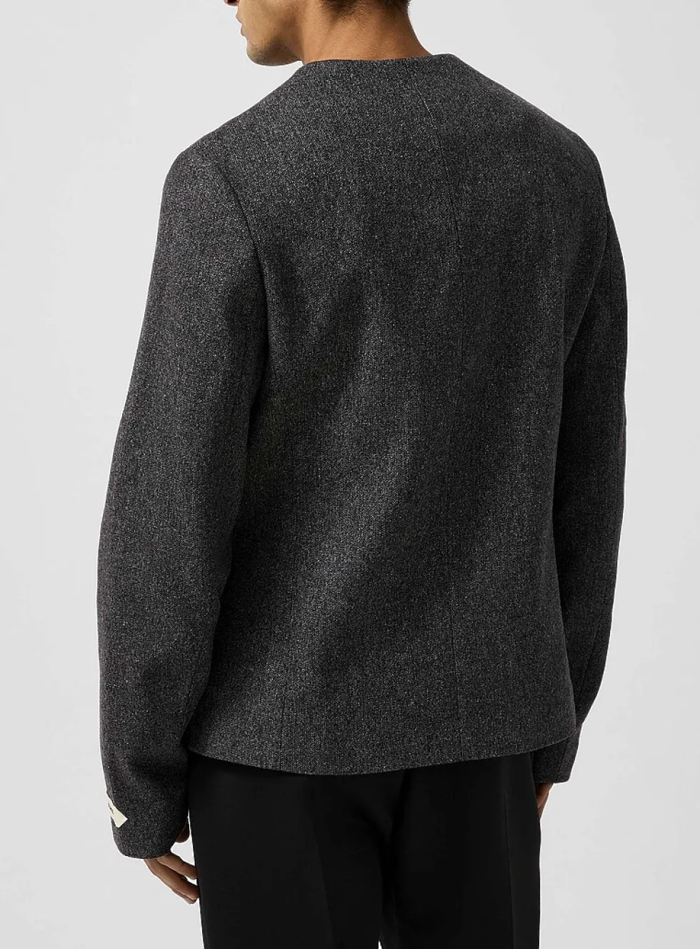 Sera collarless cinched jacket