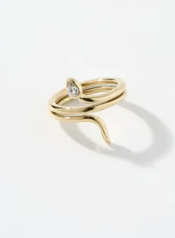 Serpentine silhouette ring