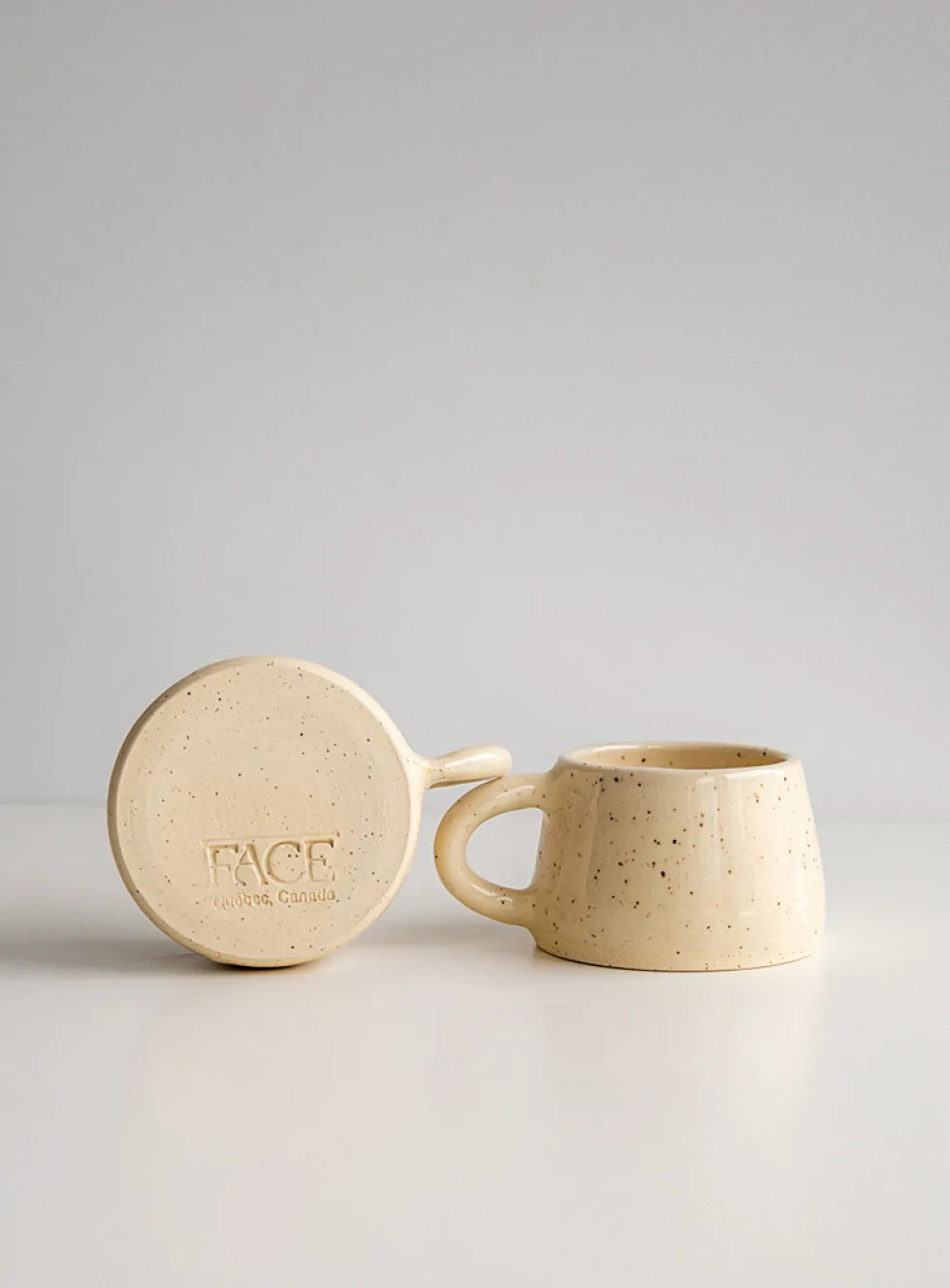 Set of two small ceramic cups